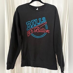 Men's Black 'Bills by a Billion' Graphic Crewneck Sweatshirt
